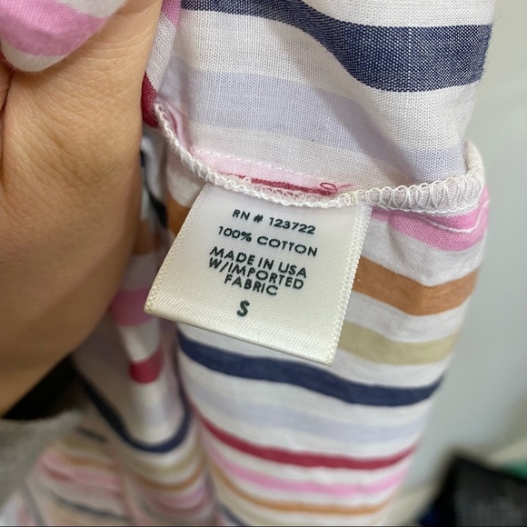 Xirena Drue Stripe Midi Dress Wrap Top Le Marais Tiered 100% Cotton Multicolor S - Picture 6 of 6